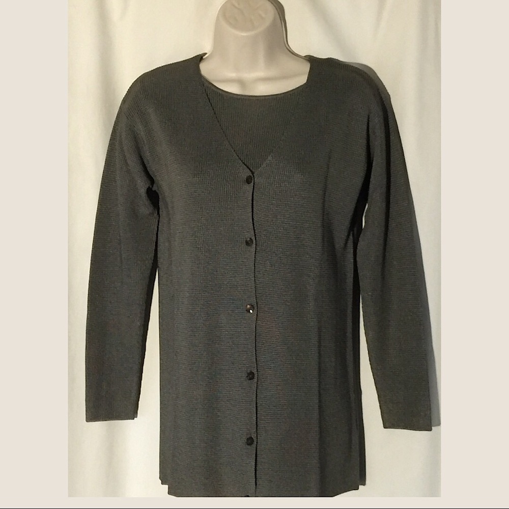 Linda Allard & Ellen Tracy Silk Cardigan Set SP